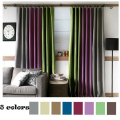 Solid Linen Blackout Curtains